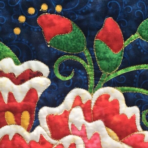 NWT. Hand Crafted Bright Flower Wall Hanging - Picture 5 of 6